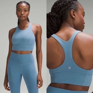 Lululemon Wunder Train Longline Bra Utility Blue Sz 6